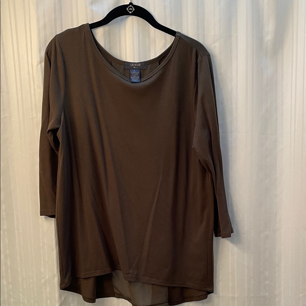 Vince Women's Brown Tunic Blouse